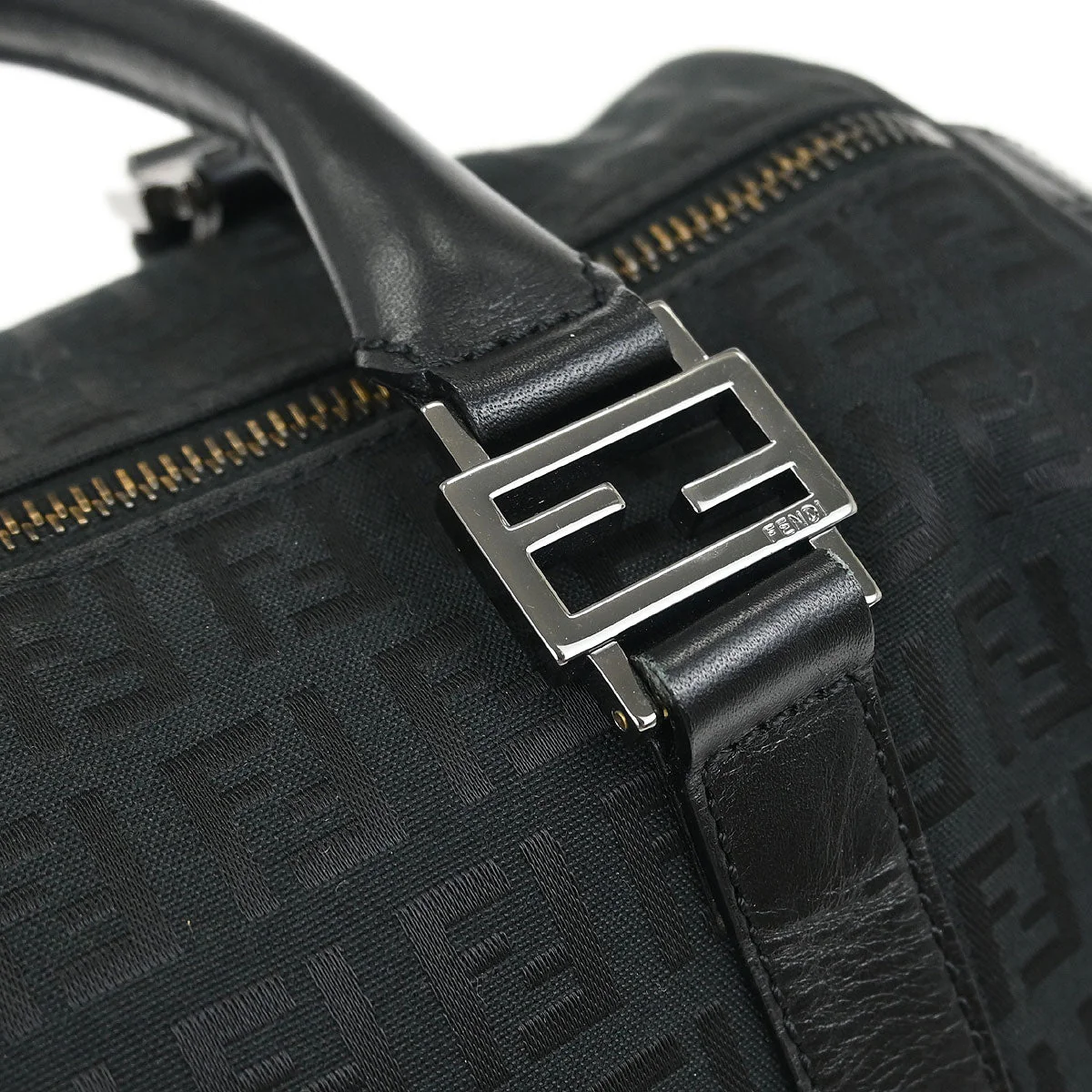 Fendi Black Zucchino Handbag - Image 5