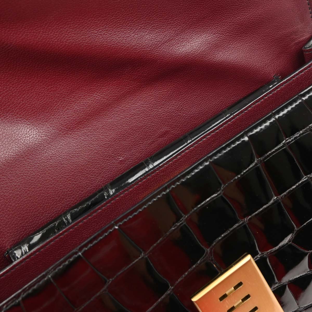 Prada * Black Crocodile Handbag - Image 7