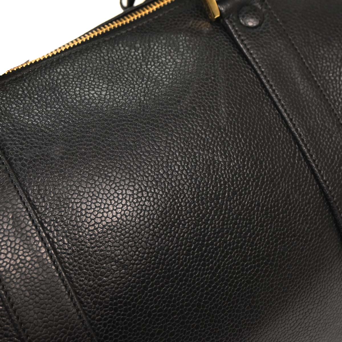 Chanel Black Calfskin 2way Shoulder Duffle Handbag - Image 3