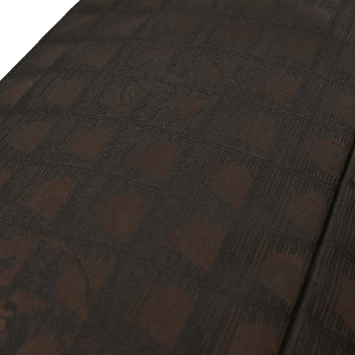 Chanel Brown Jacquard Nylon New Travel Line Shoulder Bag - Image 4