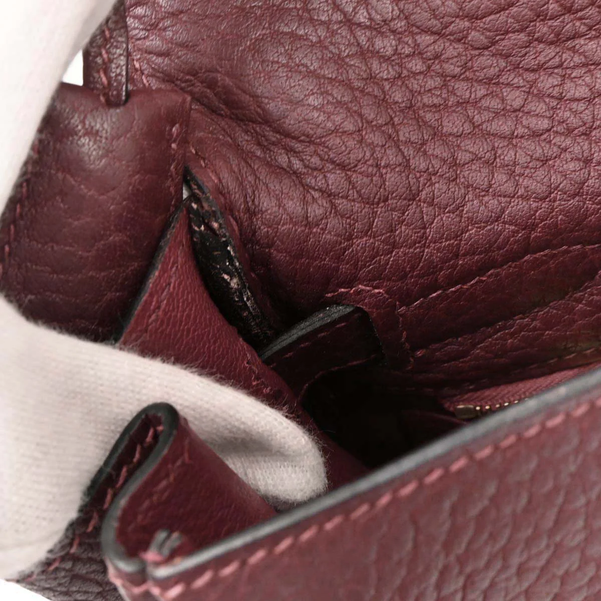 Hermes Bordeaux Fjord Kelly 32 Retourne 2way Shoulder Handbag - Image 8