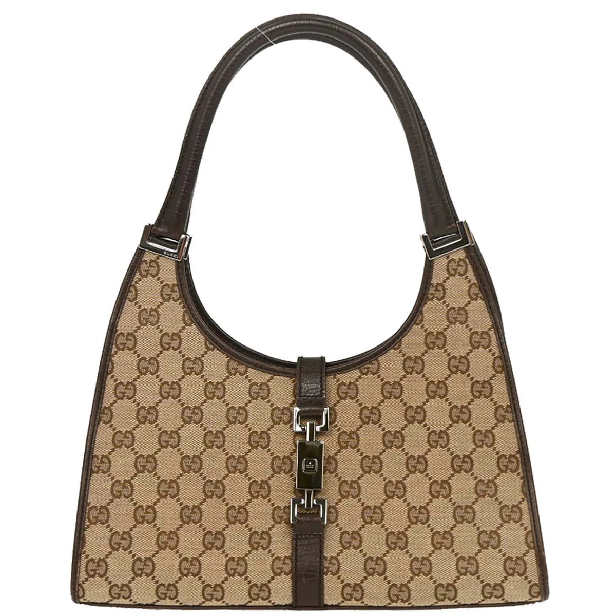 Gucci Brown Beige GG Jackie Handbag