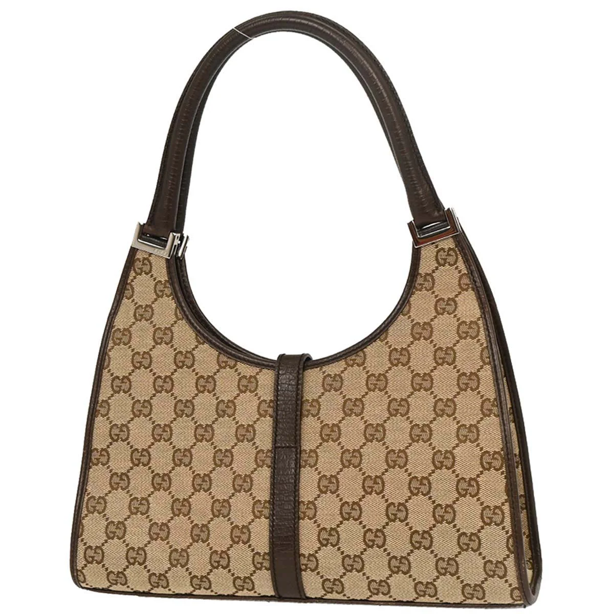 Gucci Brown Beige GG Jackie Handbag - Image 2