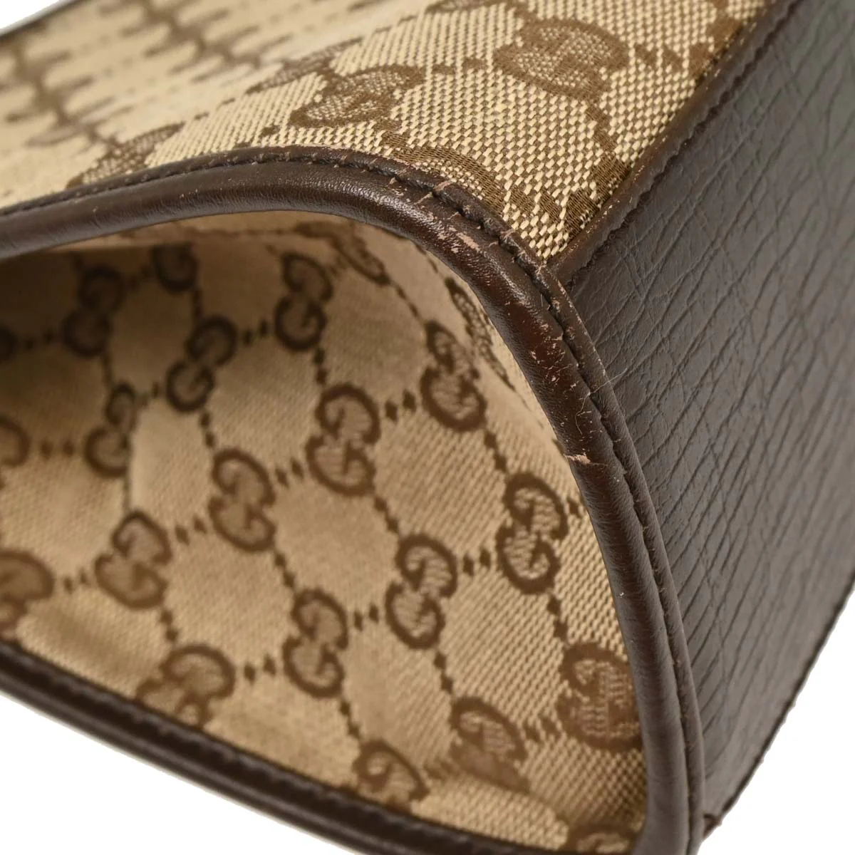 Gucci Brown Beige GG Jackie Handbag - Image 4