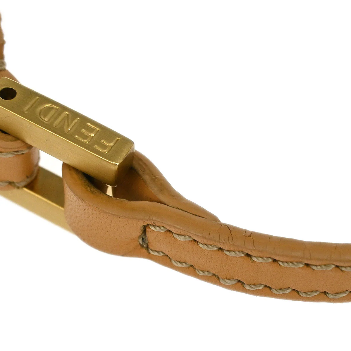 Fendi Gold Zucchino Handbag - Image 5