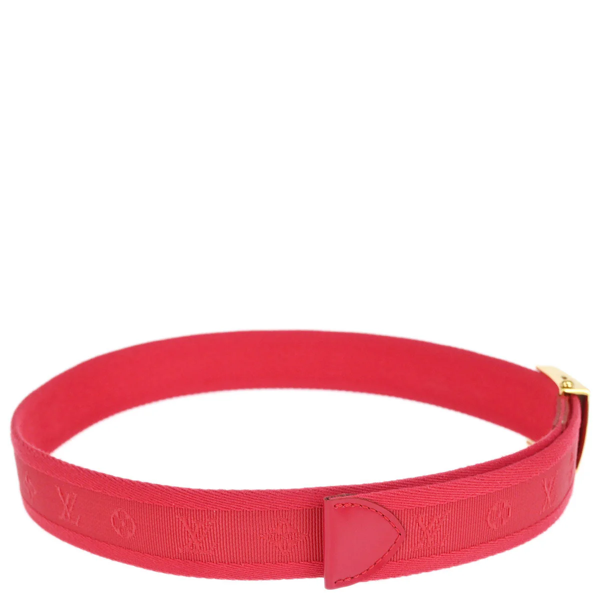 Louis Vuitton 2012 Red Ceinture Fortune Belt LV Cut Out M9734W #80/32 - Image 2