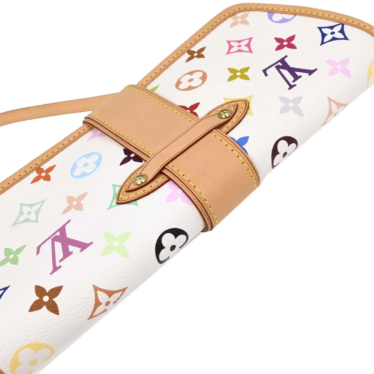 Louis Vuitton White Multicolor Shirley Handbag M40049 - Image 3
