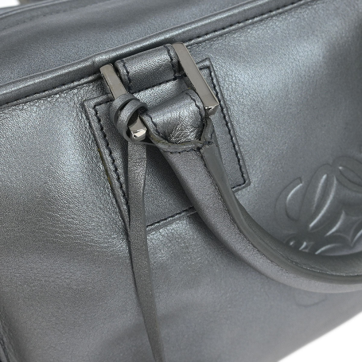 Loewe Silver Lambskin Amazona 28 Handbag - Image 5