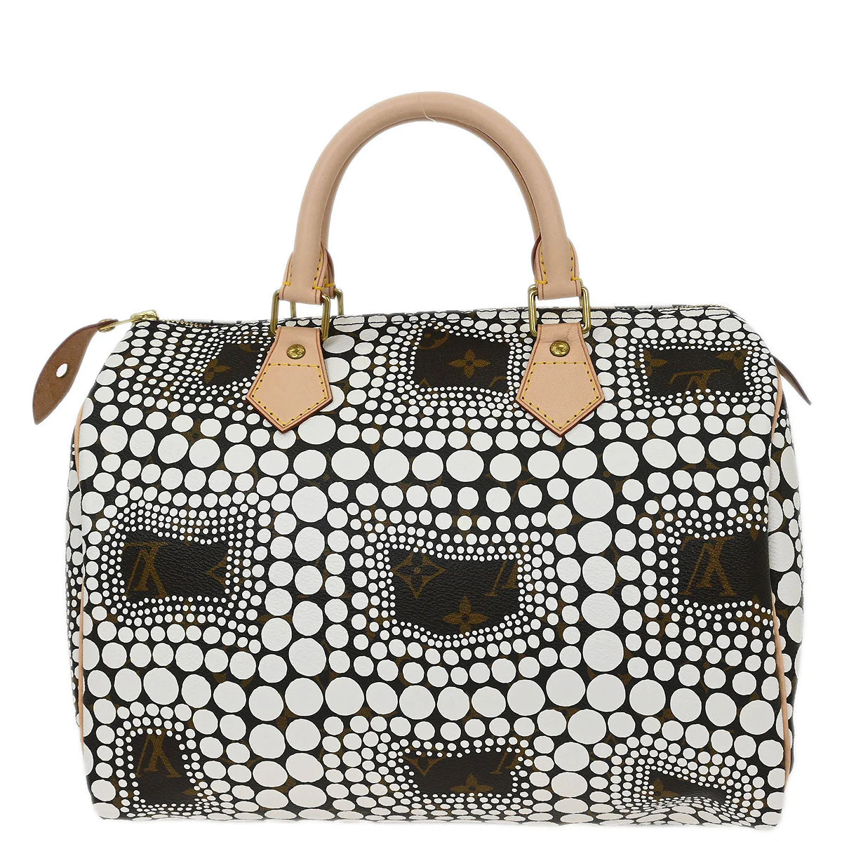 Louis Vuitton 2012 Yayoi Kusama White Monogram Town Speedy 30 Handbag M40690 - Image 2