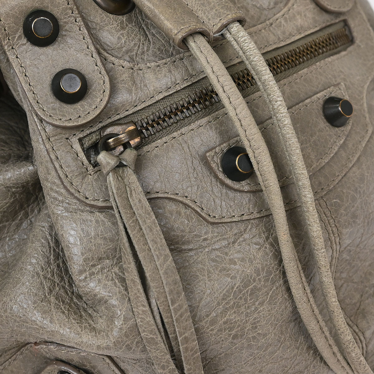 Balenciaga Gray Classic Mini Pompon 2way Shoulder Handbag - Image 5
