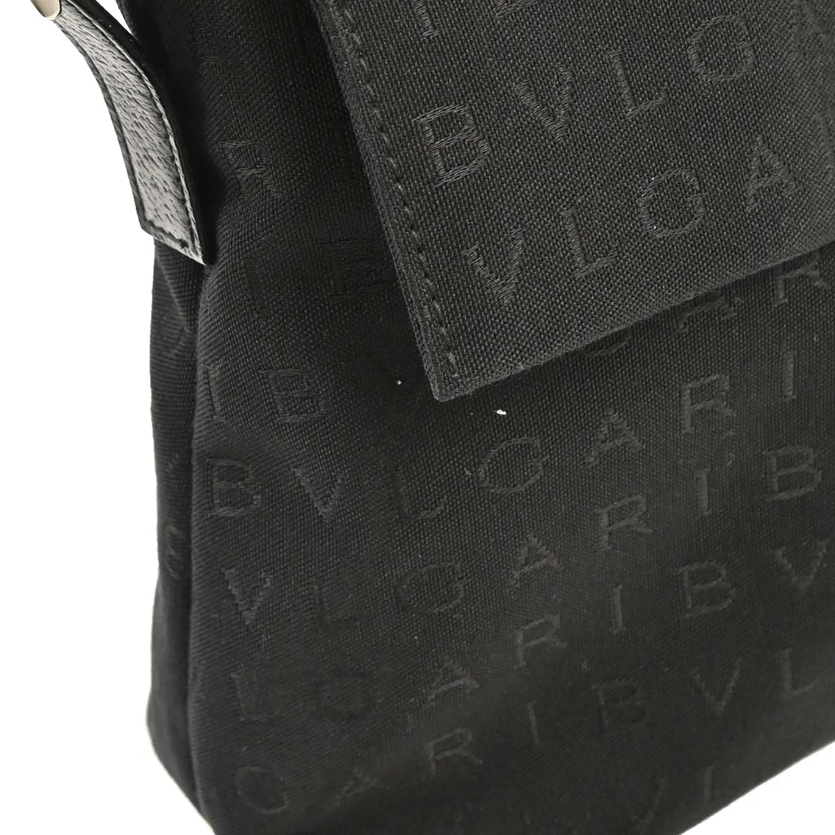 Bvlgari Black Canvas Logomania Handbag - Image 3