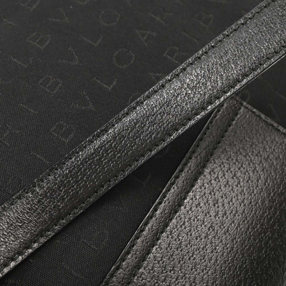 Bvlgari Black Canvas Logomania Handbag - Image 6
