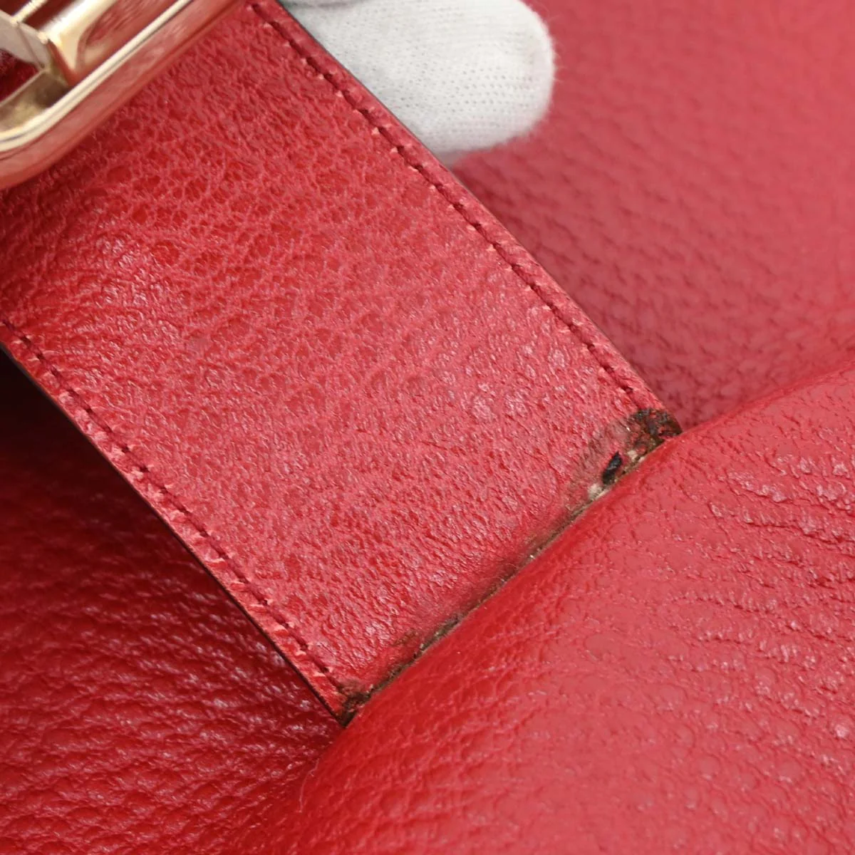 Gucci Red Leather Jackie Handbag - Image 10