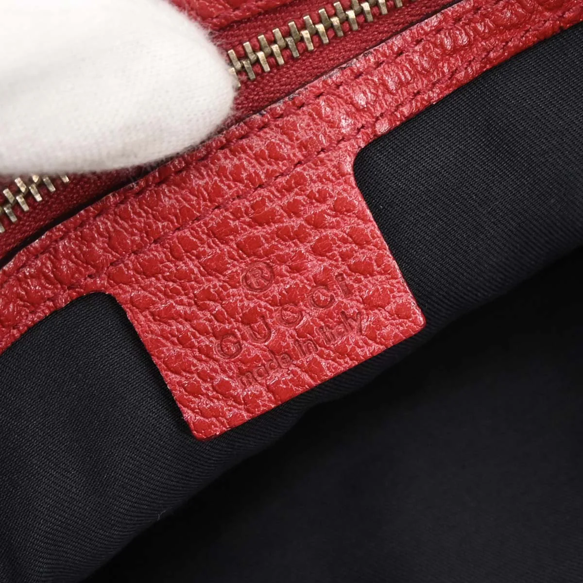 Gucci Red Leather Jackie Handbag - Image 8