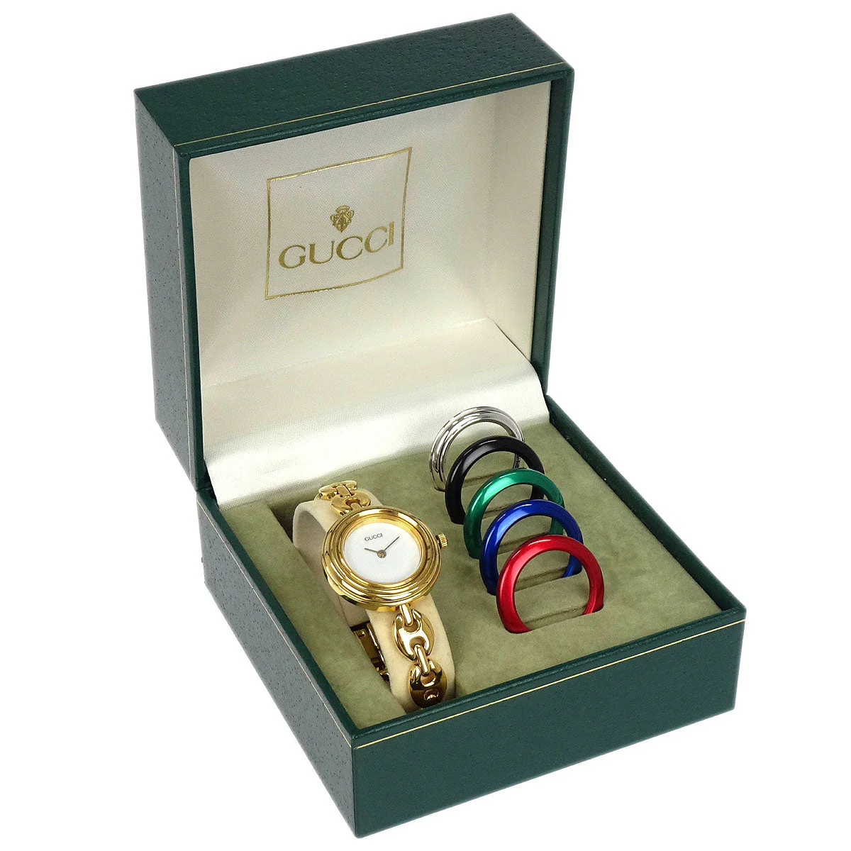 Gucci 11/12.2 Change Bezel Chameleon Quartz Watch SS