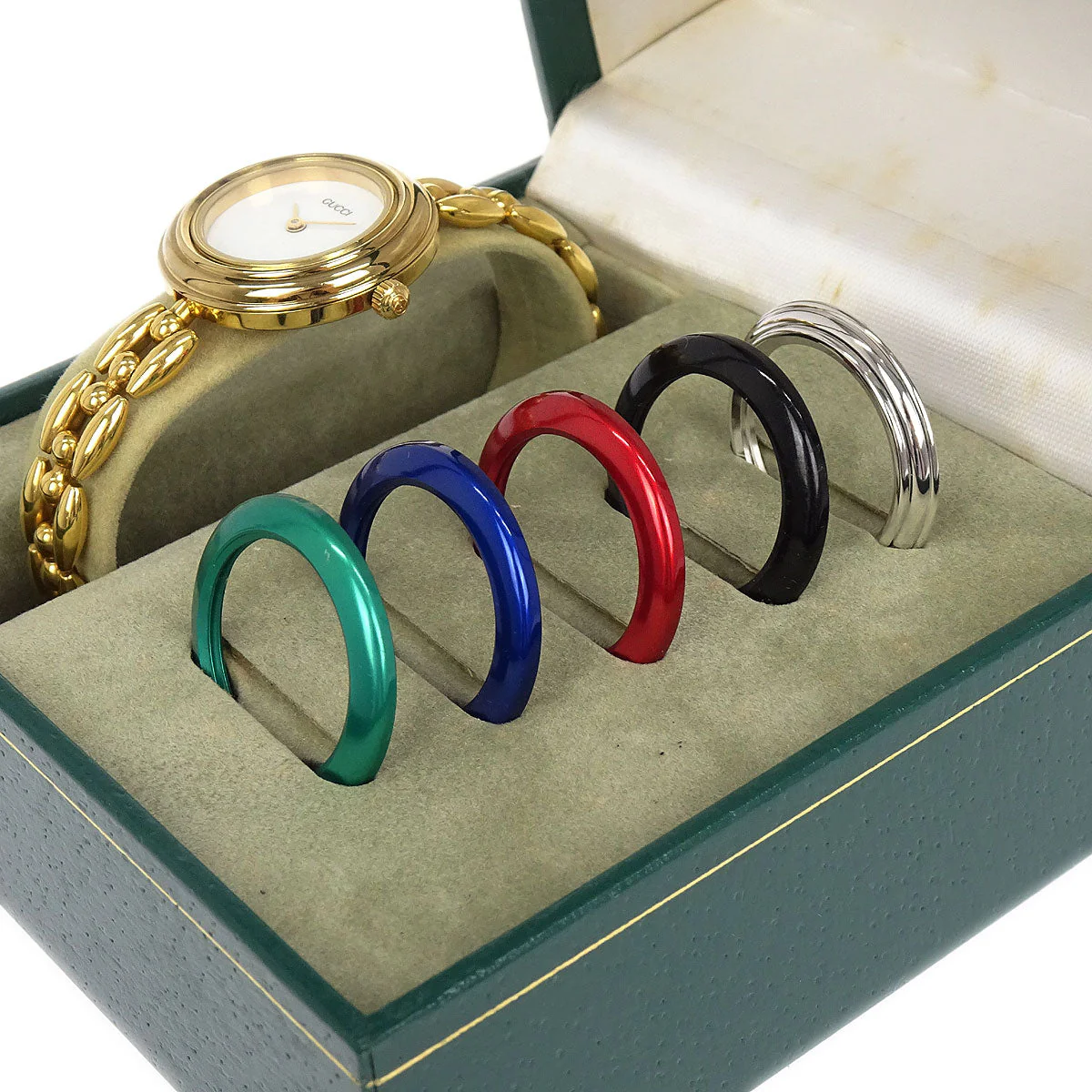 Gucci 11/12.2 Change Bezel Chameleon Quartz Watch SS - Image 2