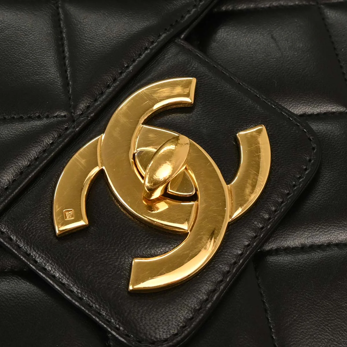 Chanel 1996-1997 Black Lambskin Business Briefcase Handbag - Image 4