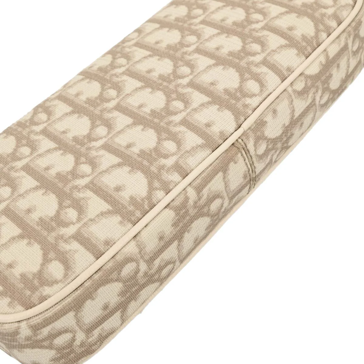 Christian Dior Beige PVC Embroidered Flower Trotter Handbag - Image 3