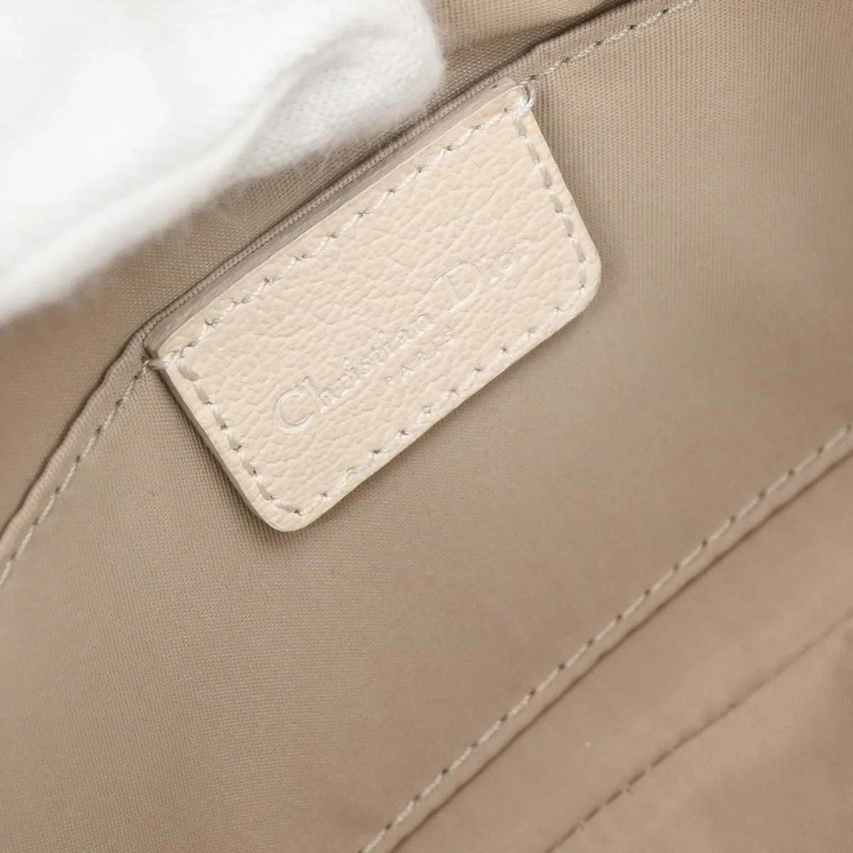 Christian Dior Beige PVC Embroidered Flower Trotter Handbag - Image 9