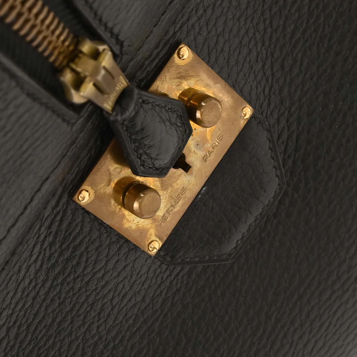 Hermes Black Ardennes Plume 45 Duffle Handbag - Image 7