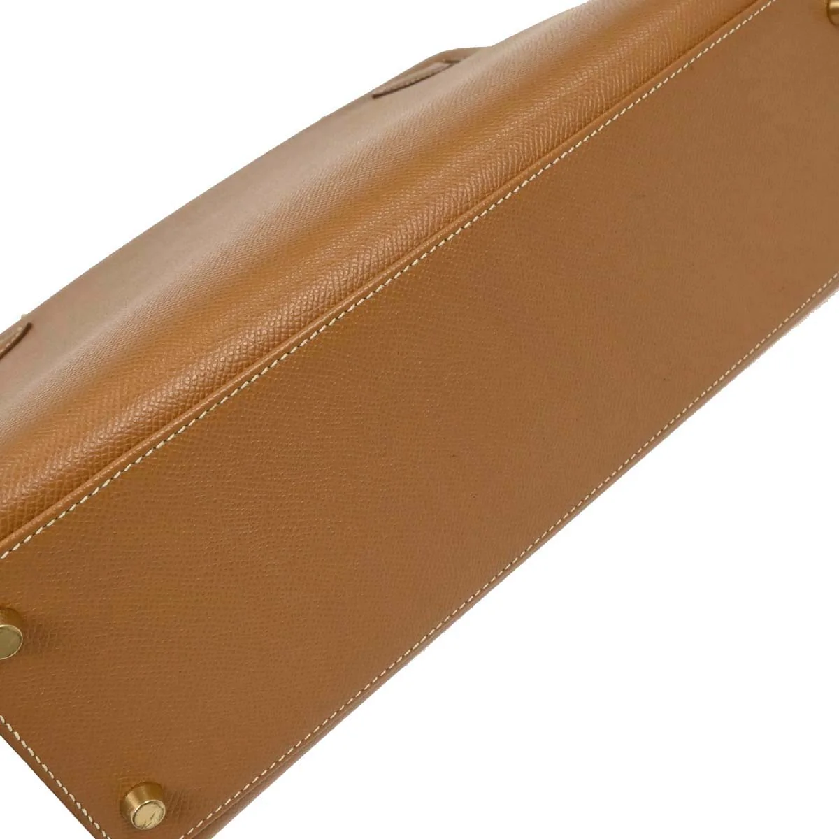 Hermes Gold Courchevel Kelly 32 Sellier Handbag - Image 4