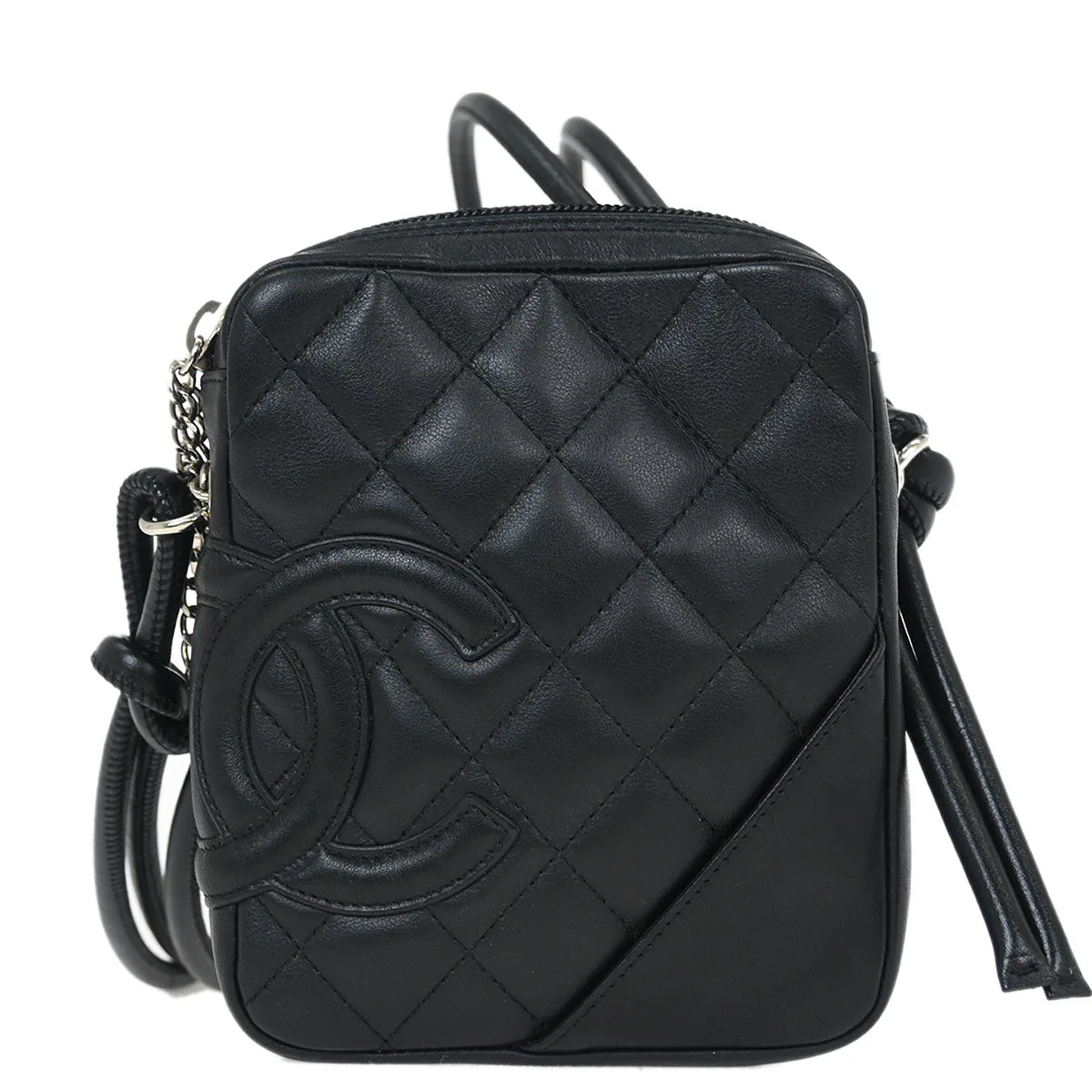 Chanel 2005-2006 Black Calfskin Cambon Ligne Shoulder Bag