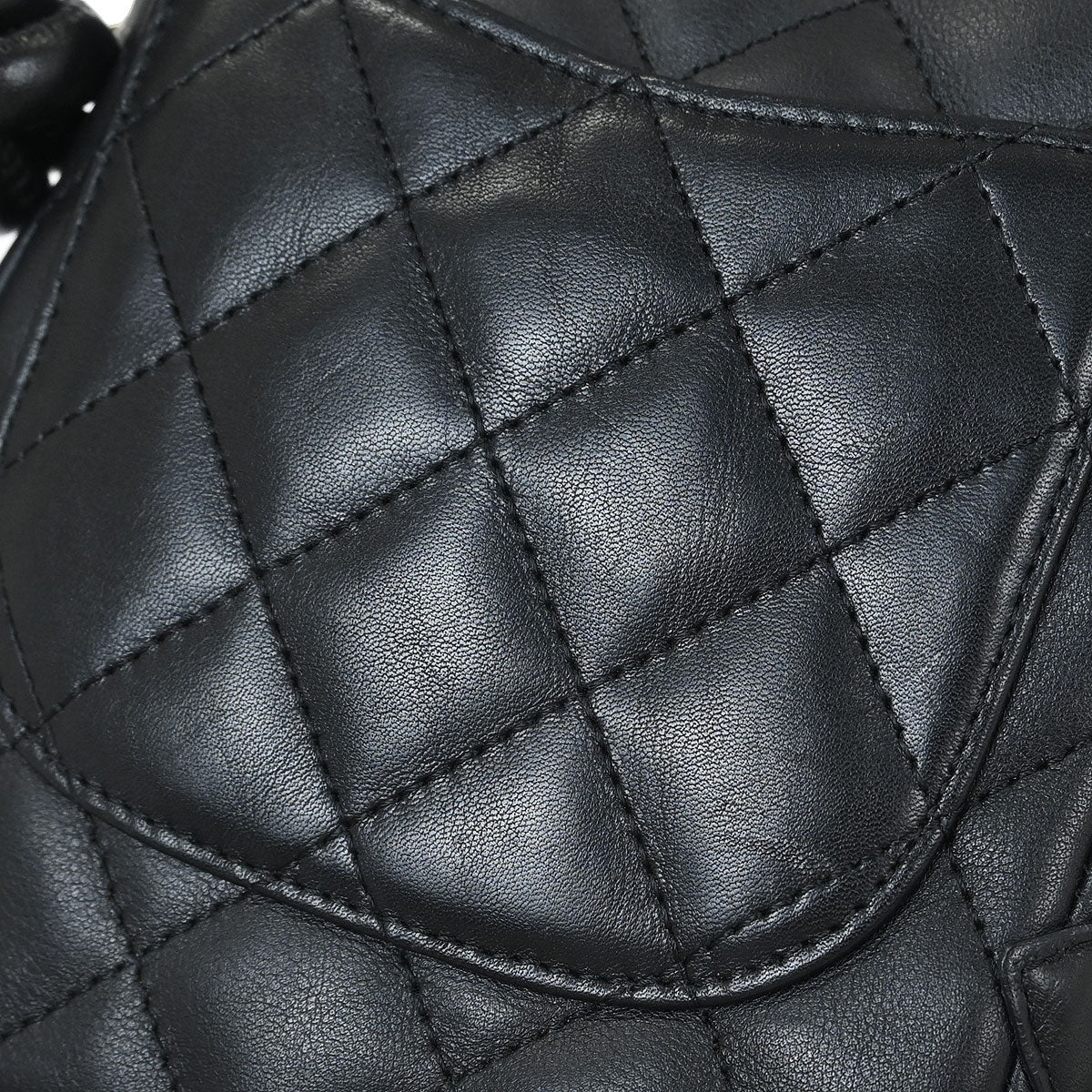 Chanel 2005-2006 Black Calfskin Cambon Ligne Shoulder Bag - Image 6