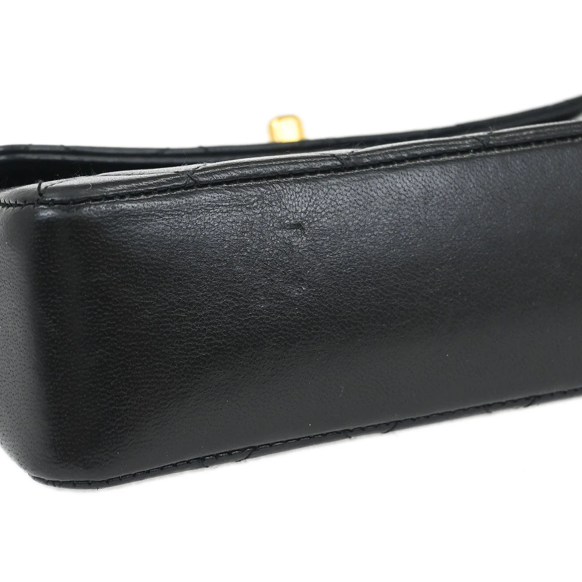 Chanel 1989-1991 Black Lambskin Shoulder Bag - Image 3