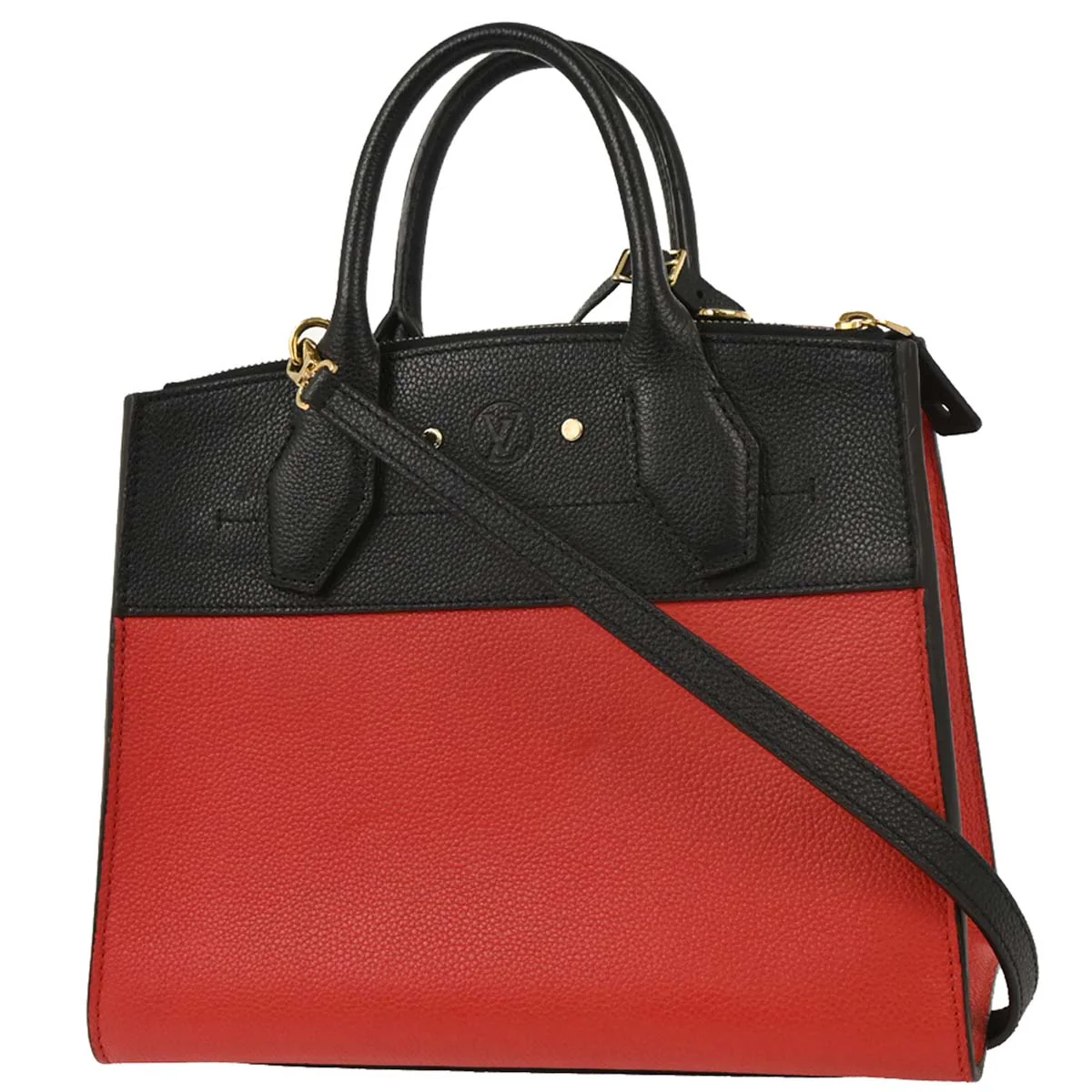 Louis Vuitton 2018 Red Black City Steamer PM 2way Shoulder Handbag M54868 - Image 2