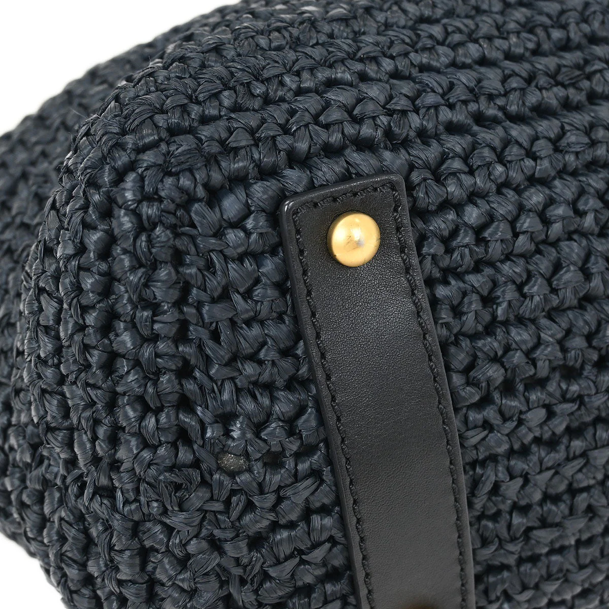 Chanel 2005-2006 Black Straw Chain Tote Handbag - Image 4