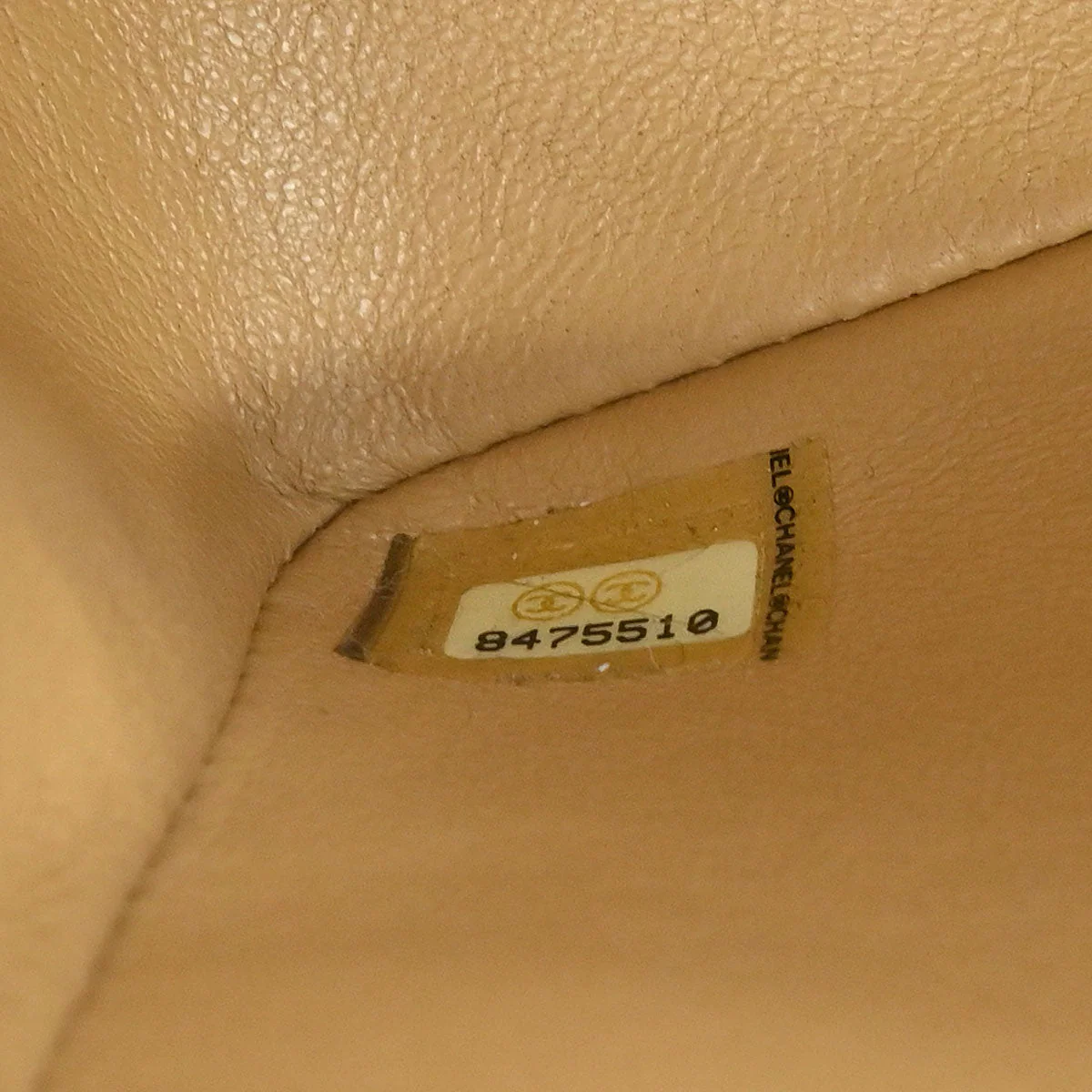Chanel 2003-2004 Beige Caviar Mini Classic Square Flap Bag - Image 10