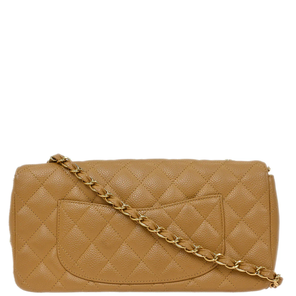 Chanel 2006-2008 Beige Caviar East West Shoulder Bag - Image 2