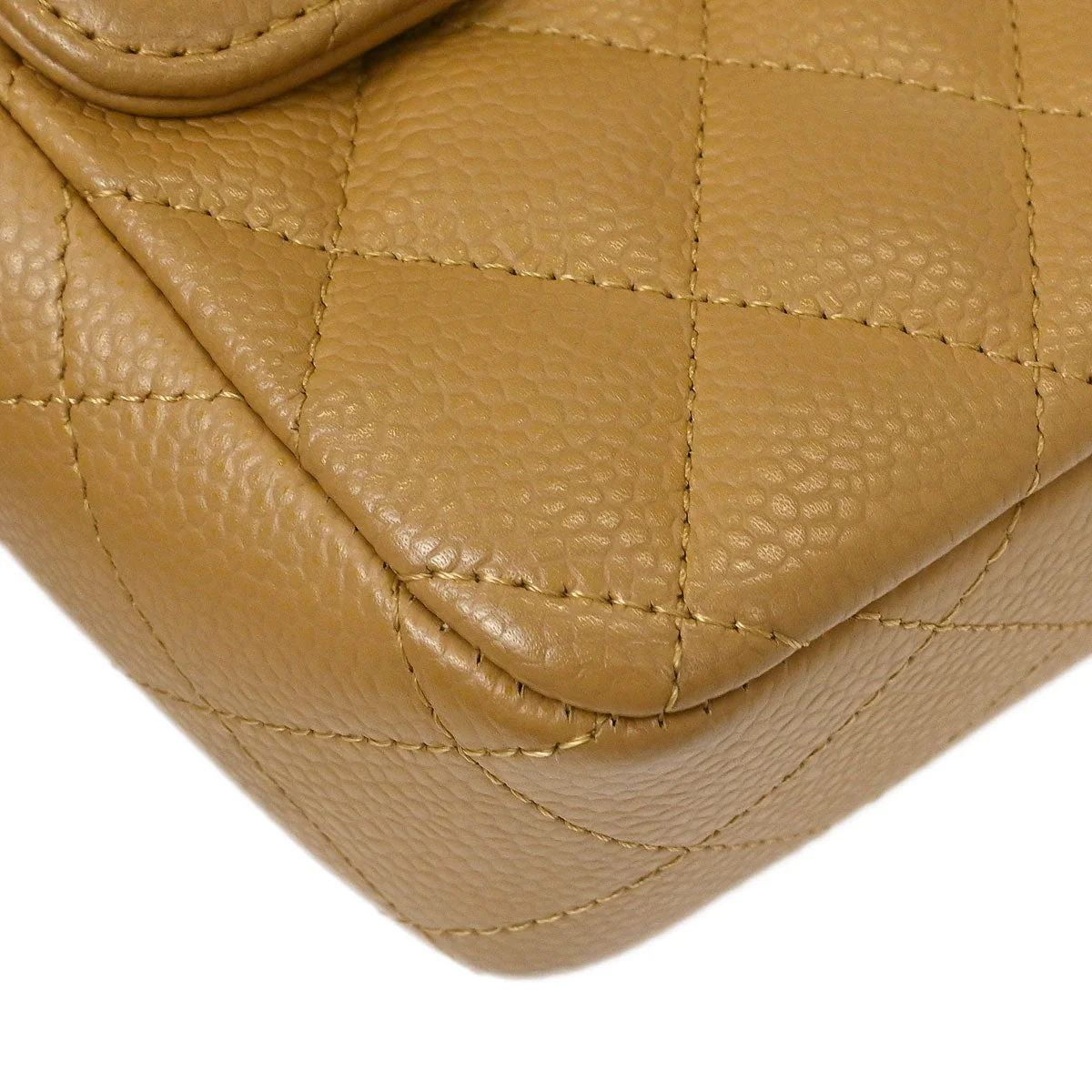 Chanel 2006-2008 Beige Caviar East West Shoulder Bag - Image 4