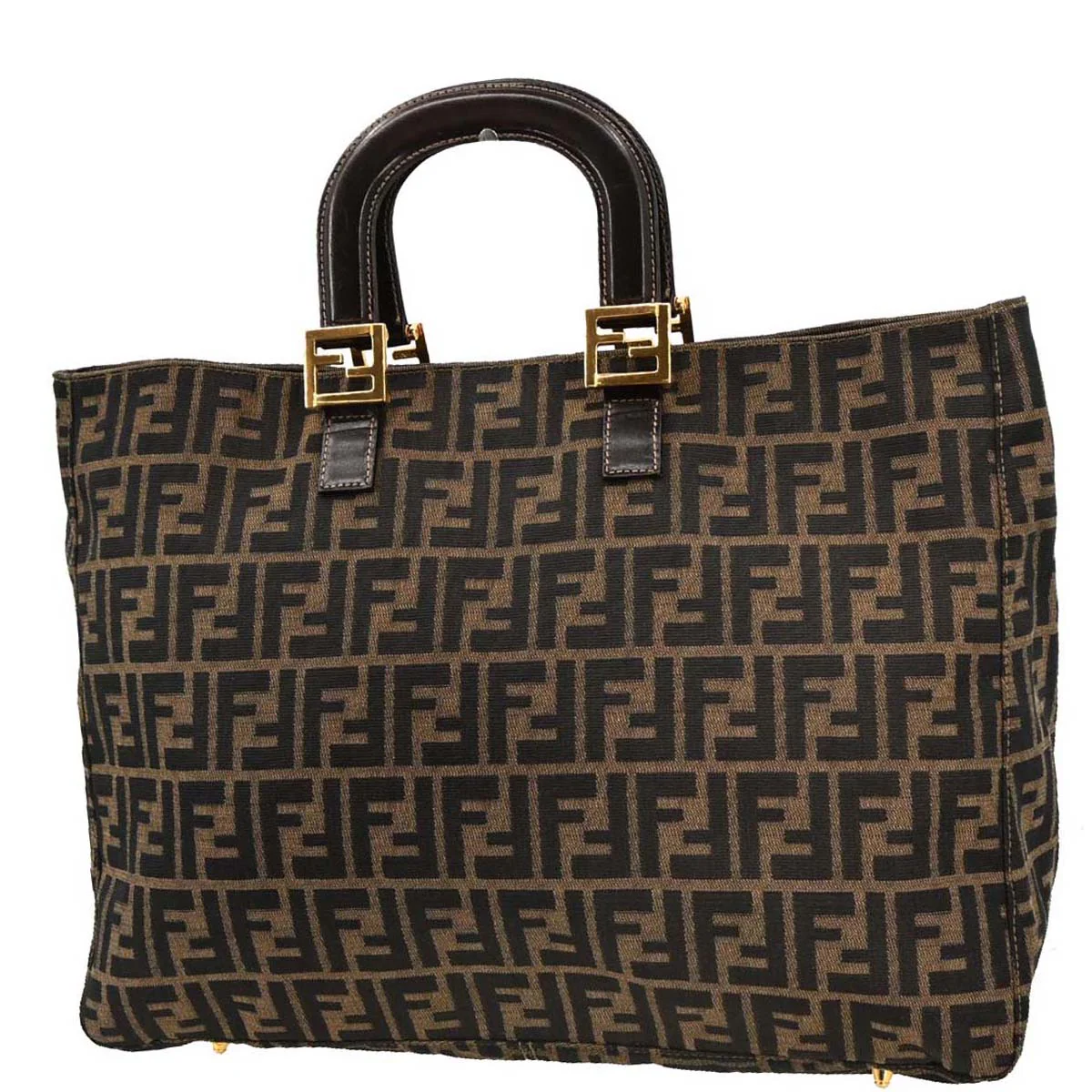Fendi Brown Zucca Tote Handbag - Image 2