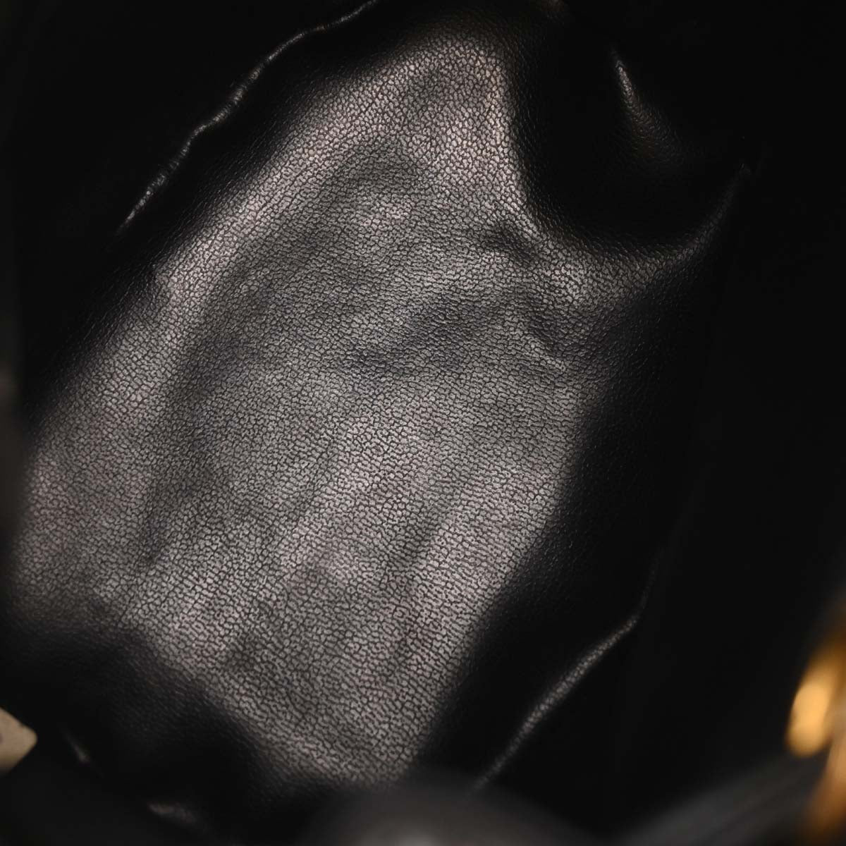 Chanel 1986-1988 Black Lambskin Bicolore Bucket Shoulder Bag - Image 8