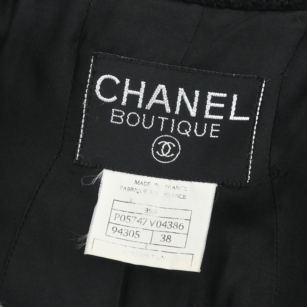 Chanel 1995 Single Breasted Jacket Black #38 - Image 10
