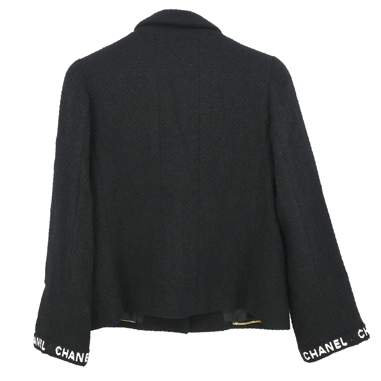 Chanel 1995 Single Breasted Jacket Black #38 - Image 2