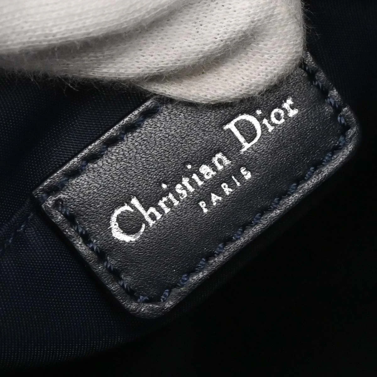 Christian Dior Navy Trotter Handbag - Image 8