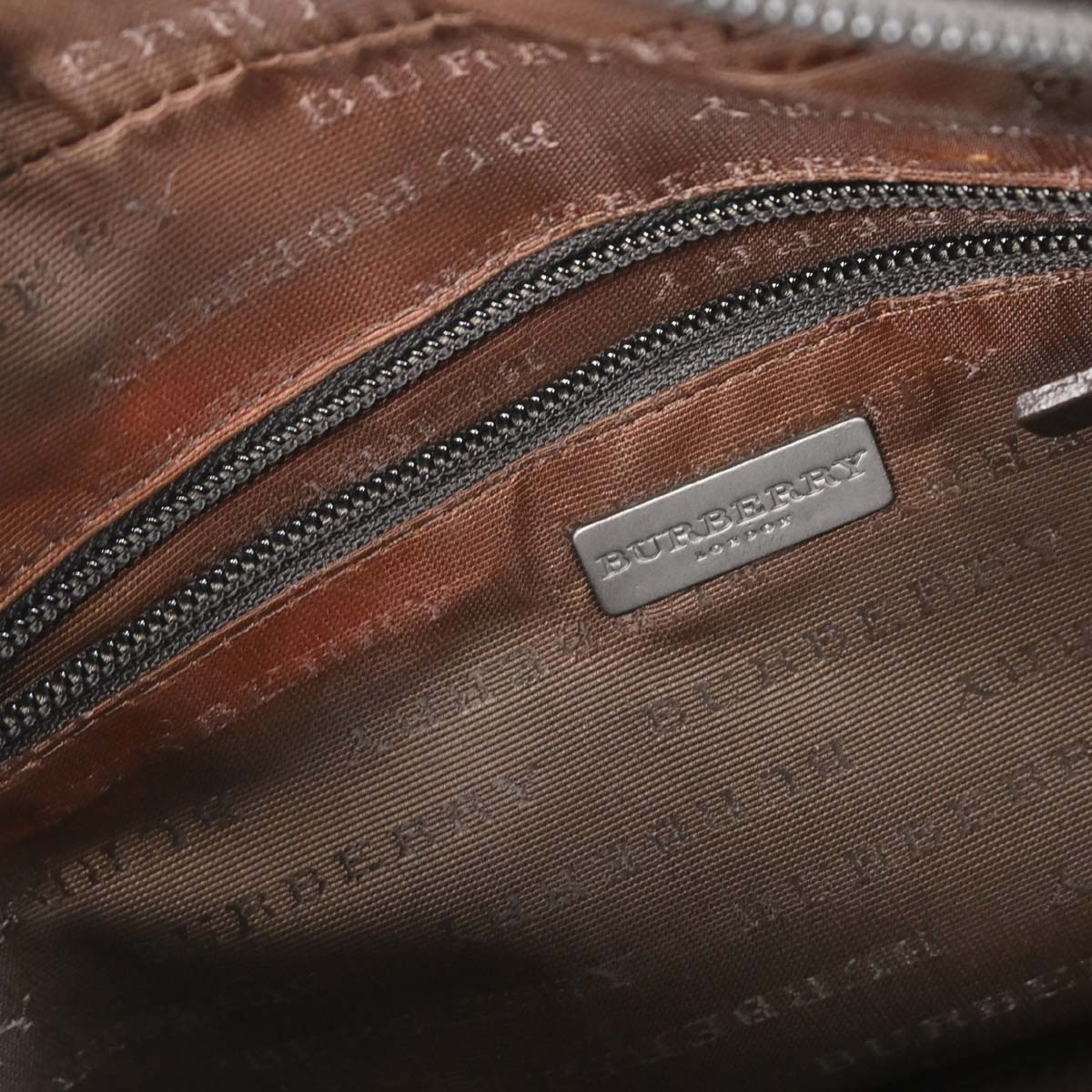 Burberry Beige PVC Burberry Check Handbag - Image 10