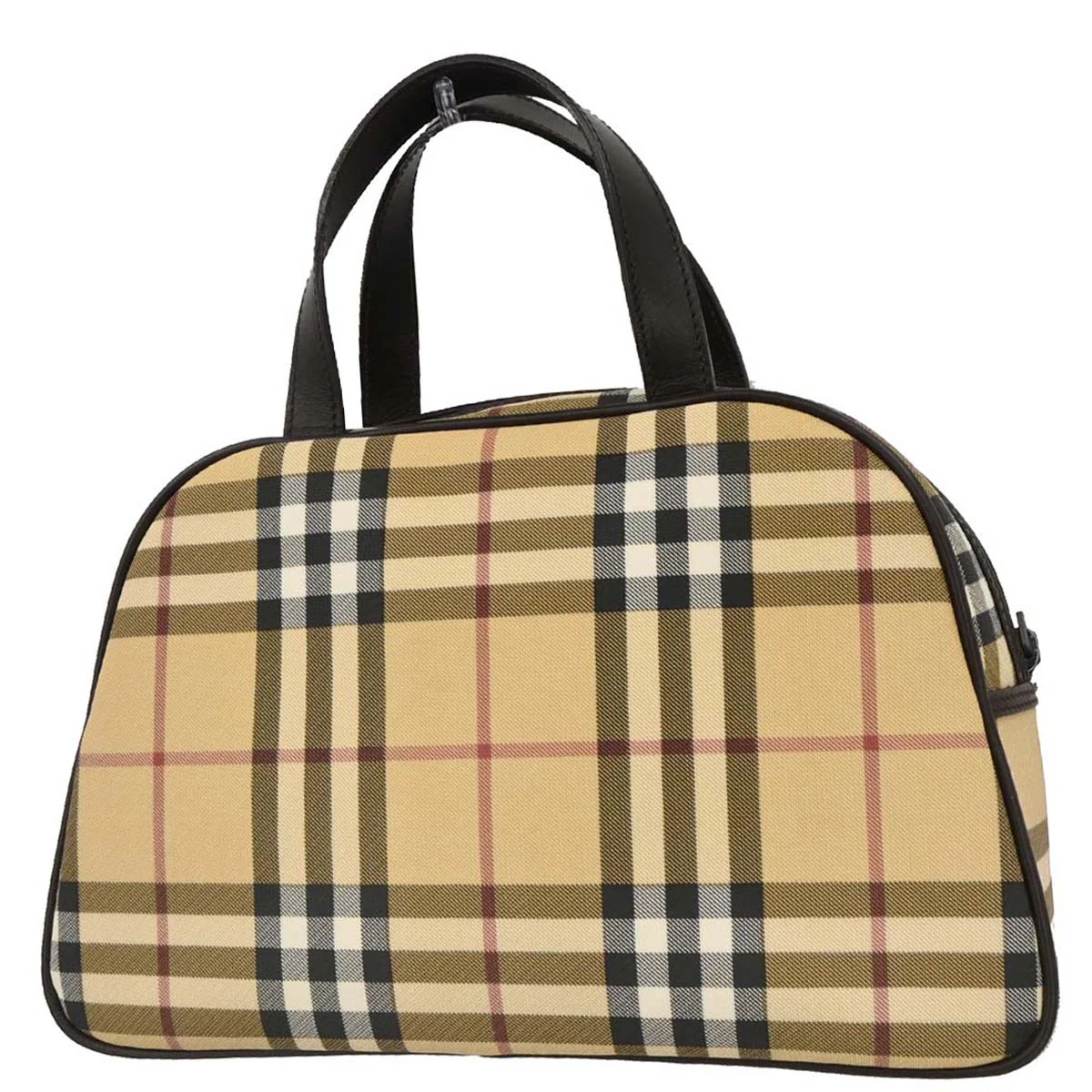 Burberry Beige PVC Burberry Check Handbag - Image 2