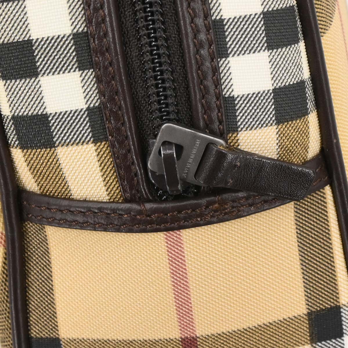Burberry Beige PVC Burberry Check Handbag - Image 3