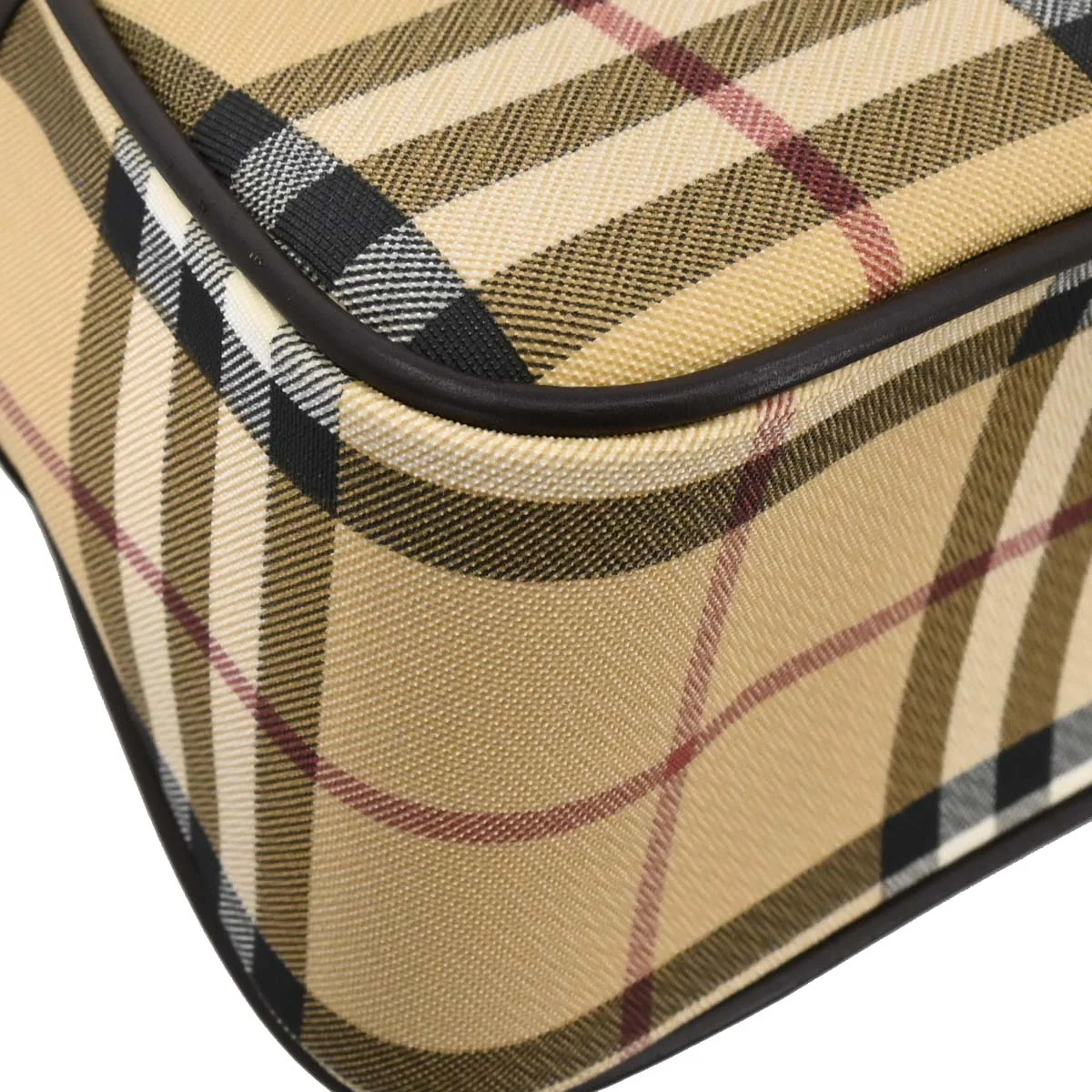Burberry Beige PVC Burberry Check Handbag - Image 7