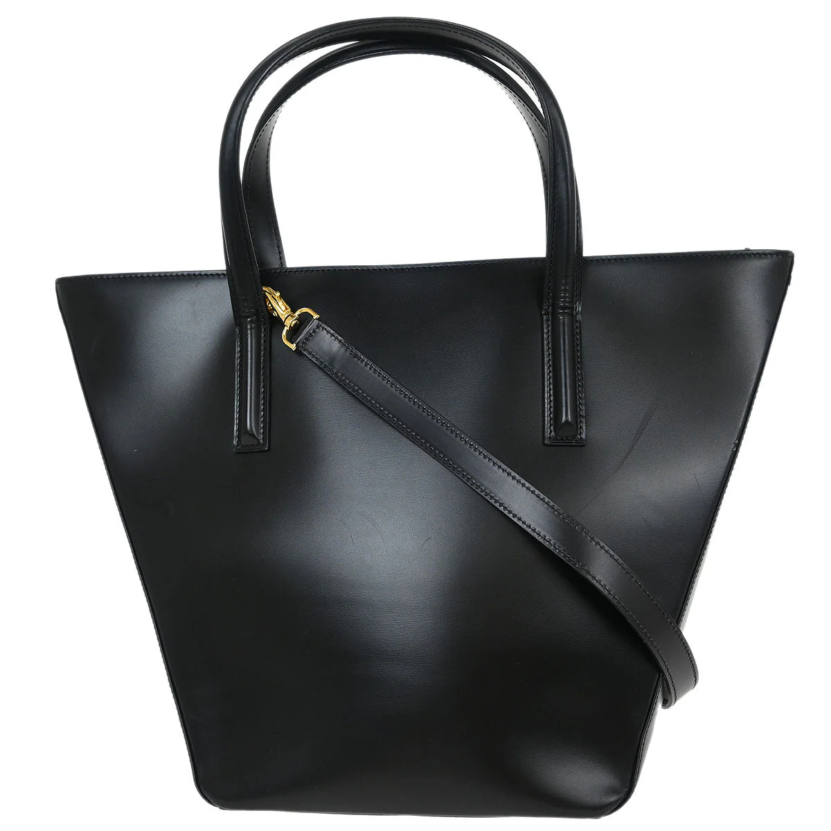 Cartier Black Leather Panthere 2way Shoulder Tote Handbag - Image 2