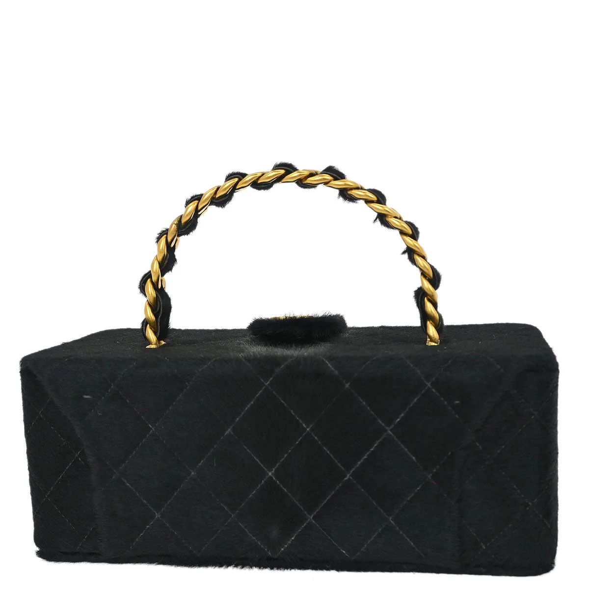 Chanel * Black Pony Hair Vanity Handbag - Image 2