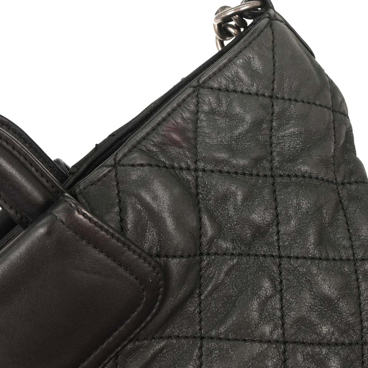 Chanel 2011 Black Iridescent Calfskin In The Mix Shopping Tote - Image 3