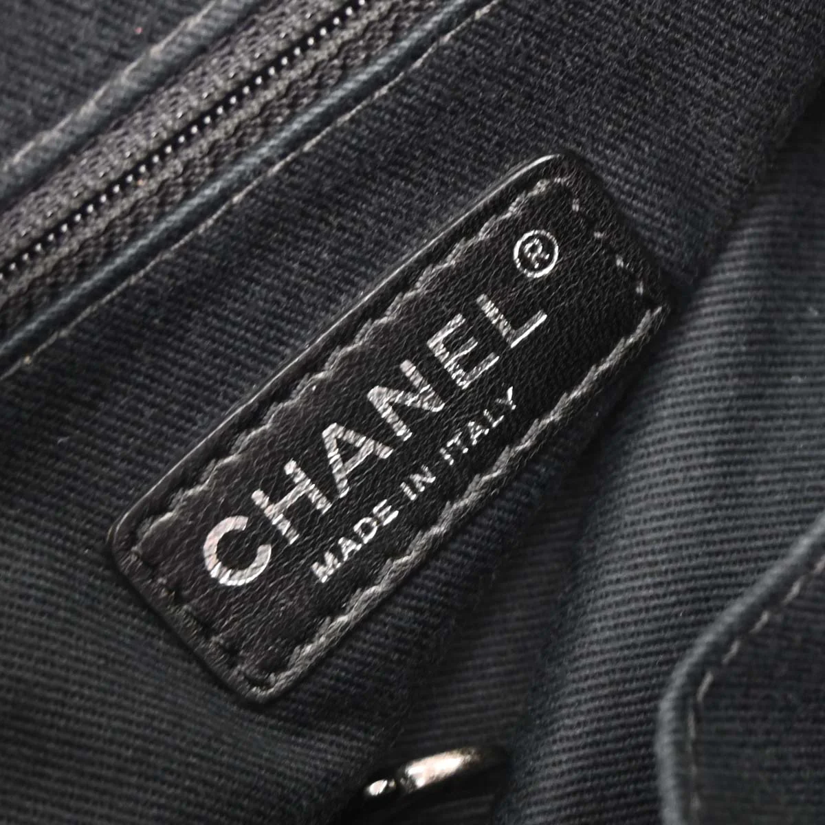 Chanel 2011 Black Iridescent Calfskin In The Mix Shopping Tote - Image 9