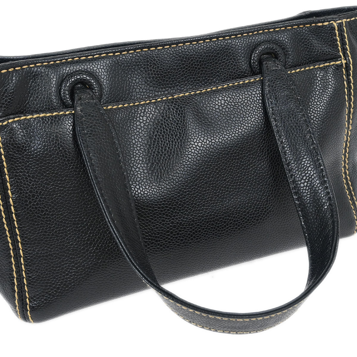 Chanel 2005-2006 Black Caviar Wild Stitch Tote Bag - Image 7