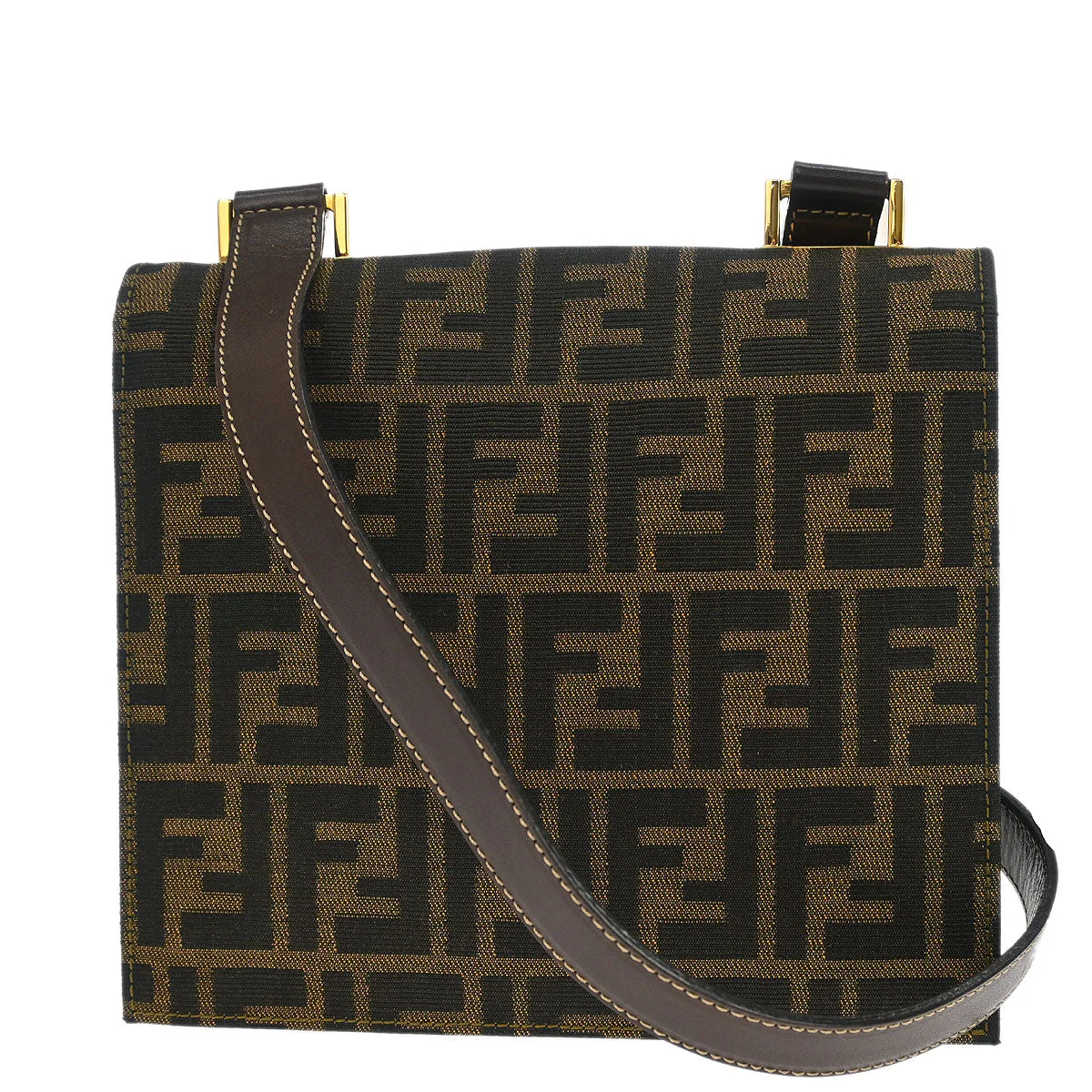 Fendi Brown Zucca Shoulder Bag - Image 2