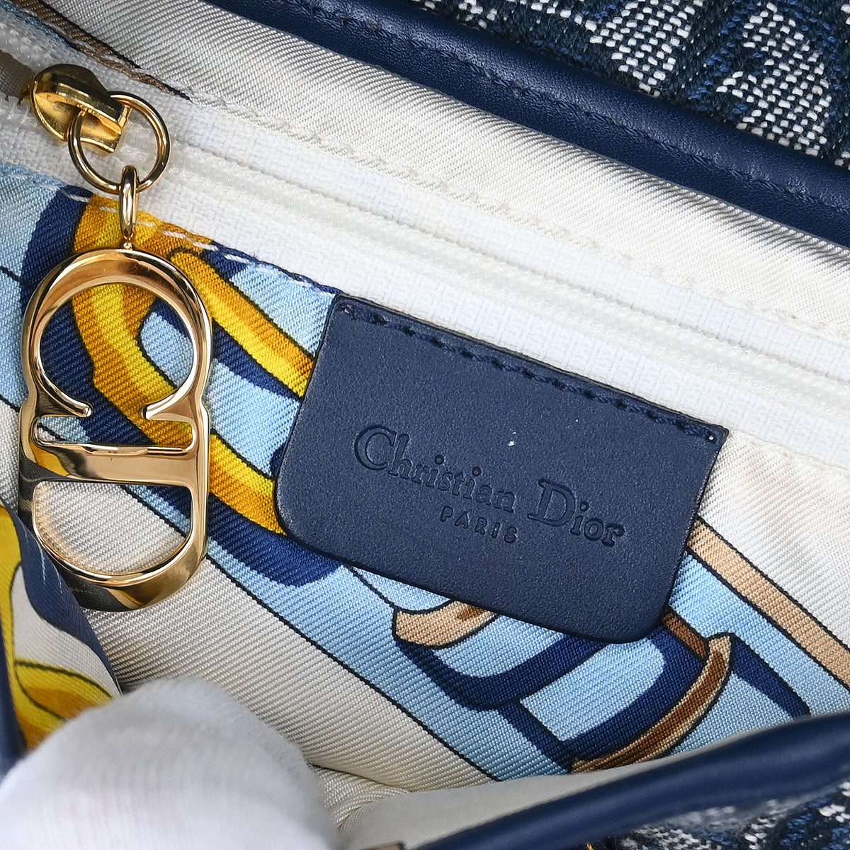 Christian Dior Navy Trotter Saddle Handbag - Image 10