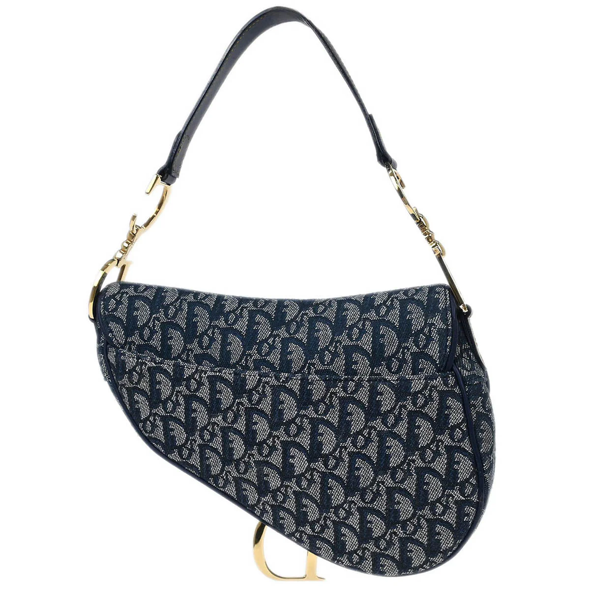 Christian Dior Navy Trotter Saddle Handbag - Image 2